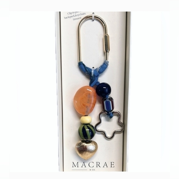 🧡🔹️MACRAE🔹️ Multicolor Whimsical Key Chain Bag Charm - Picture 1 of 4